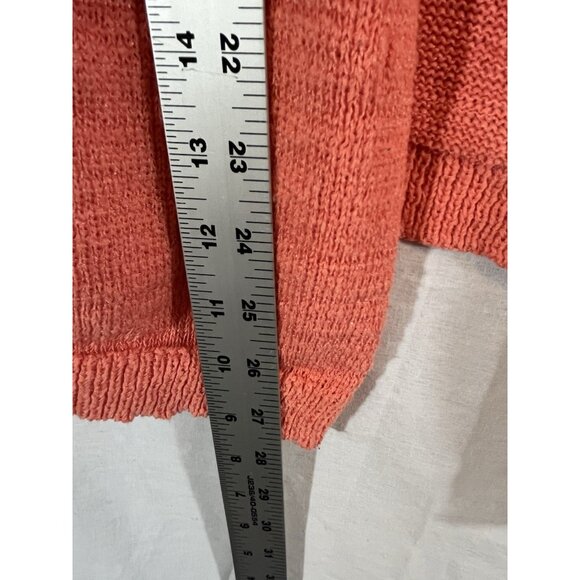 Coldwater Creek Women's XL (16) Coral Pink Knit Cartigan - Picture 8 of 9